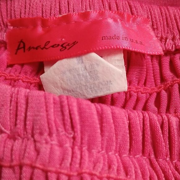 Smocked top pinkish mauve floral print maxi strapless dress Sz M EUC - Picture 8 of 8